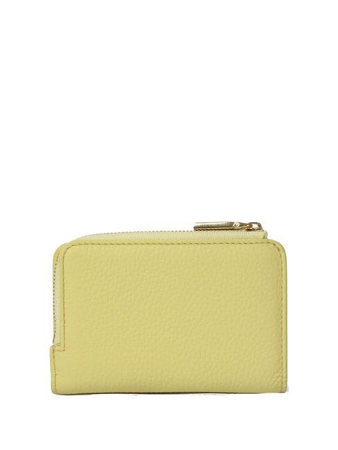 METALLIC SOFT Petit portefeuille en cuir textur&eacute; lavage &agrave; la chaux - Portefeuilles Femme