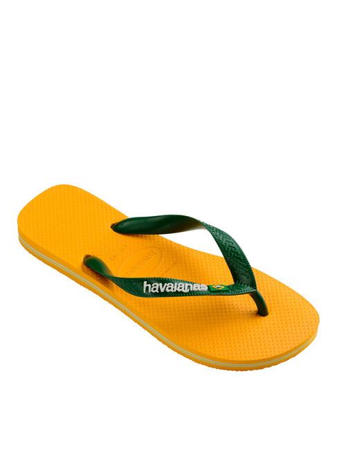 BRASIL LOGO Les tongs pour hommes jaune pop - Chaussures unisexe