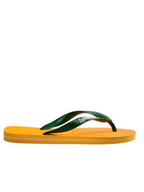 BRASIL LOGO Les tongs pour hommes jaune pop - Chaussures unisexe