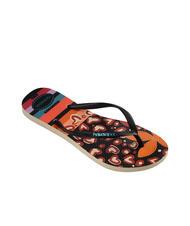 HAVAIANAS SLIM PATCHWORK Tongs beige/noir - Chaussures Femme - 3