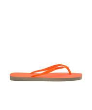 HAVAIANAS SQUARE GLITTER NEON Tongs beige / orange - Chaussures Femme - 3