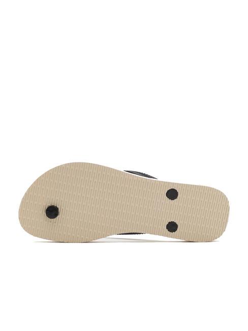 SLIM PATCHWORK Tongs beige/noir - Chaussures Femme