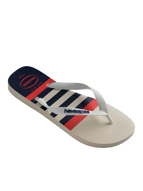tongs TOP NAUTIQUE blanc/blanc/bleu marine - Chaussures Homme