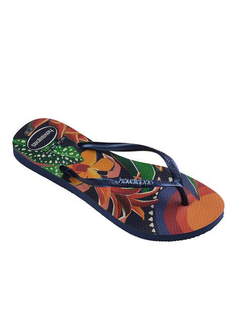  Tongs SLIM TROPICAL MARINE / BLEU / MARINE - Chaussures Femme