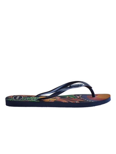  Tongs SLIM TROPICAL MARINE / BLEU / MARINE - Chaussures Femme