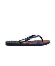 HAVAIANAS  Tongs SLIM TROPICAL MARINE / BLEU / MARINE - Chaussures Femme - 3
