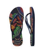 HAVAIANAS  Tongs SLIM TROPICAL MARINE / BLEU / MARINE - Chaussures Femme - 4