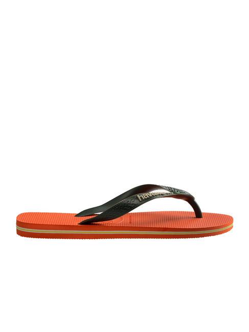 BRASIL LOGO Les tongs pour hommes coucher de soleil orange - Chaussures unisexe