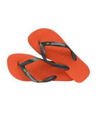 HAVAIANAS BRASIL LOGO Les tongs pour hommes coucher de soleil orange - Chaussures unisexe - 4