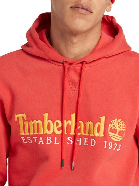 LS  Sweatshirt à capuche aura orange wb - Pulls molletonnés