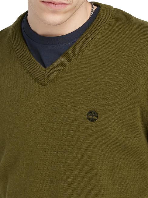 WILLIAMS RIVER  Pull en coton sombreolive - Pulls pour hommes