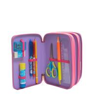 CAMOMILLA DREAMS&FLOWERS Trousse 3 zips avec trousse scolaire RHODAMINE RED - Étuis et Accessoires - 3