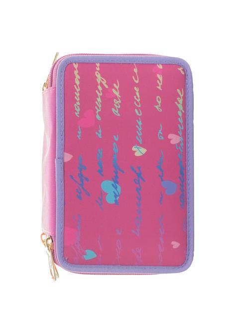 DREAMS&FLOWERS Trousse 3 zips avec trousse scolaire RHODAMINE RED - Étuis et Accessoires