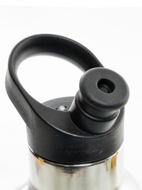 GIFT&DECOR Gourde avec bouchon paille 500 ml argent - Bouteilles thermiques