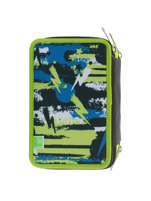 EVER Trousse 3 zips avec trousse scolaire Bluedeep - Étuis et Accessoires