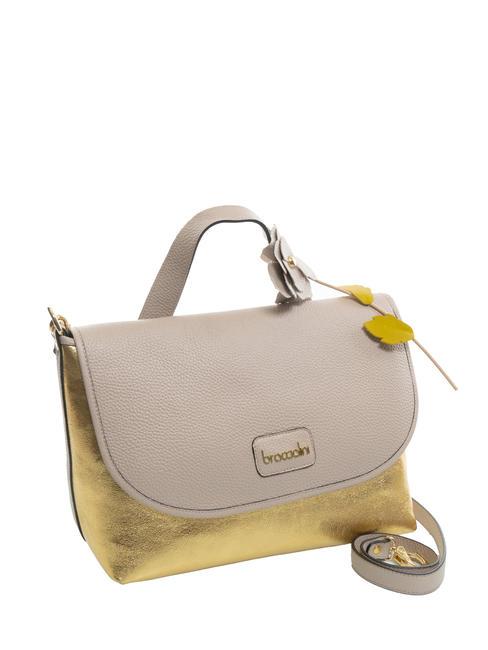 SARA Sac porte-documents en cuir poudre/or - Sacs pour Femme