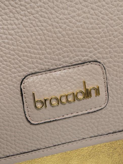 SARA Sac porte-documents en cuir poudre/or - Sacs pour Femme