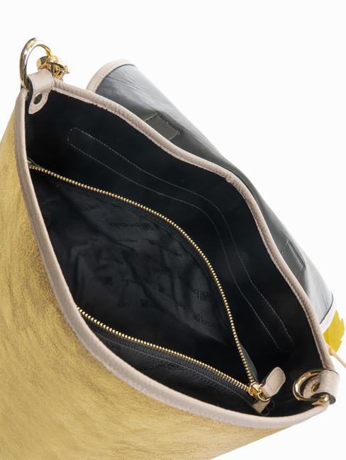 SARA Sac porte-documents en cuir poudre/or - Sacs pour Femme