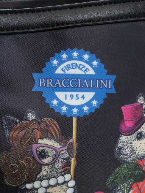 JENNIFER Sac shopping avec imprimé noir - Sacs pour Femme