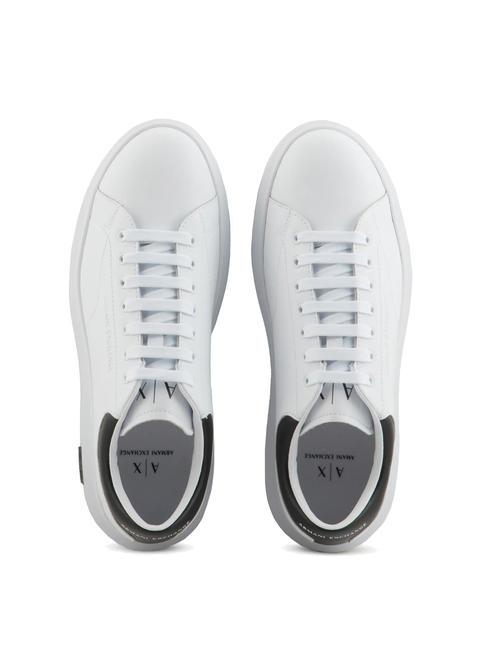 ACTION Baskets en cuir op.blanc + noir - Chaussures Homme