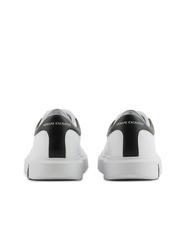 ARMANI EXCHANGE ACTION Baskets en cuir op.blanc + noir - Chaussures Homme - 4