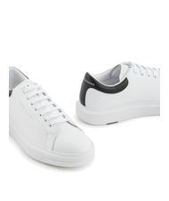 ARMANI EXCHANGE ACTION Baskets en cuir op.blanc + noir - Chaussures Homme - 5
