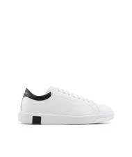 ARMANI EXCHANGE ACTION Baskets en cuir op.blanc + noir - Chaussures Homme - 2