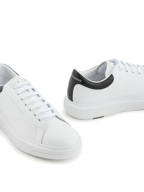ACTION Baskets en cuir op.blanc + noir - Chaussures Homme