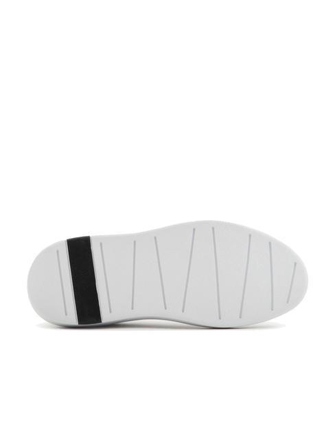 ACTION Baskets en cuir op.blanc + noir - Chaussures Homme
