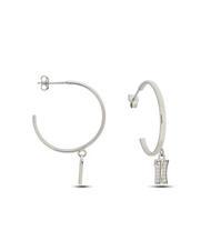 ALVIERO MARTINI PRIMA CLASSE BROADWAY Boucles d'oreilles cercle avec pendentif - Boucles d'oreilles