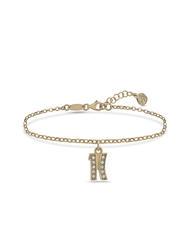 ALVIERO MARTINI PRIMA CLASSE BROADWAY Bracelet avec breloque logo et zircons or - Bracelets - 3