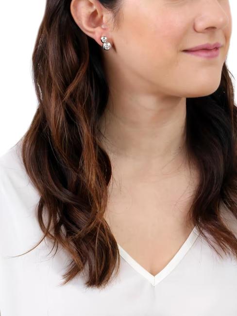 CHAMPS ELYSEES Boucles d'oreilles doubles avec zircons acier - Boucles d'oreilles