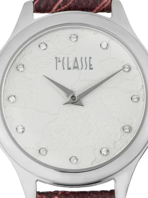 ISCHIA Montre uniquement l'heure rouge acier - Montres