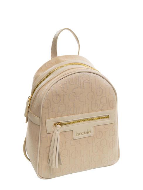 FONT Sac &agrave; dos jacquard beige - Sacs pour Femme