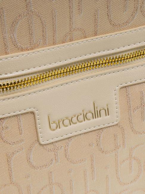 FONT Sac &agrave; dos jacquard beige - Sacs pour Femme