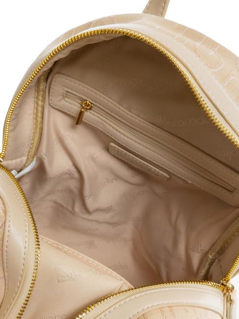 FONT Sac &agrave; dos jacquard beige - Sacs pour Femme