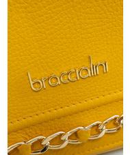 BRACCIALINI NORA Sac bandoulière en cuir à rabat jaune - Sacs pour Femme - 3