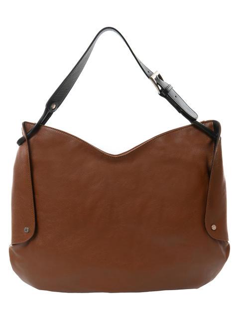 NAOMI Sac en cuir martel&eacute; marron - Sacs pour Femme