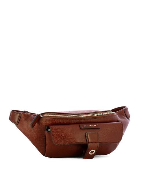 BIAGIO  Poche en cuir brun 14/ruthénium palladium - Sacs banane