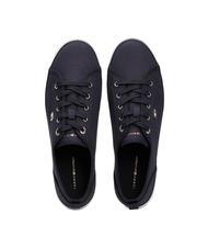 TOMMY HILFIGER VULCANIZED CANVAS Baskets en toile bleu de l'espace - Chaussures Femme - 4