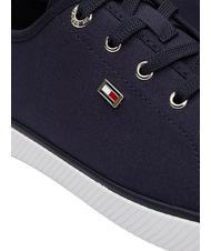 TOMMY HILFIGER VULCANIZED CANVAS Baskets en toile bleu de l'espace - Chaussures Femme - 6