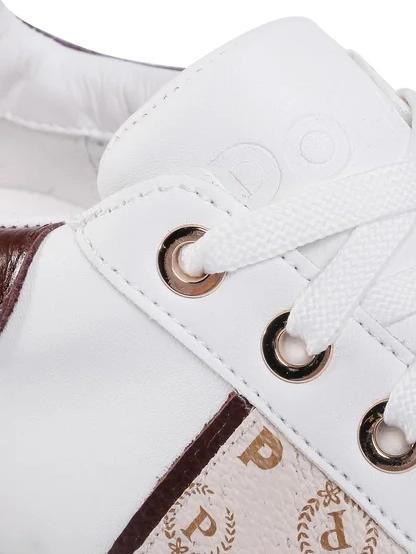 HERITAGE NUKE Baskets à plateforme ivoire/marron/blanc - Chaussures Femme