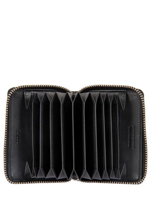 GENEROSO  Portefeuille porte-cartes en cuir Noir - Portefeuilles Femme