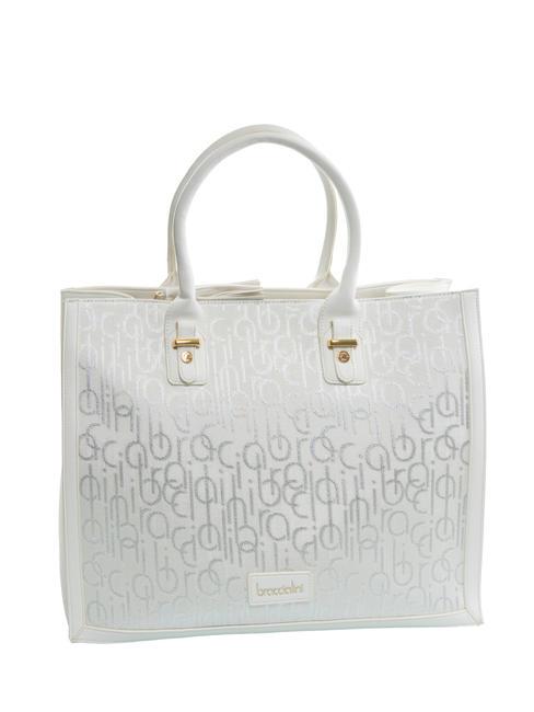 FONT Sac cabas avec bandouli&egrave;re blanc - Sacs pour Femme