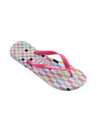 HAVAIANAS TOP CHECK Tongs gris glace/rose - Chaussures unisexe - 4