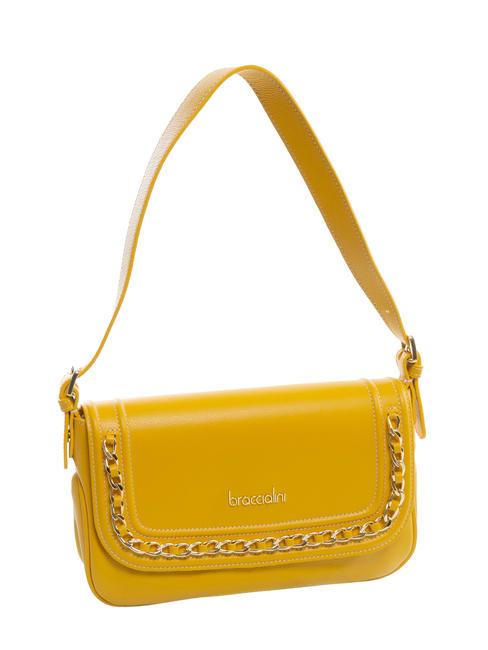 NORA Sac &agrave; bandouli&egrave;re en cuir jaune - Sacs pour Femme