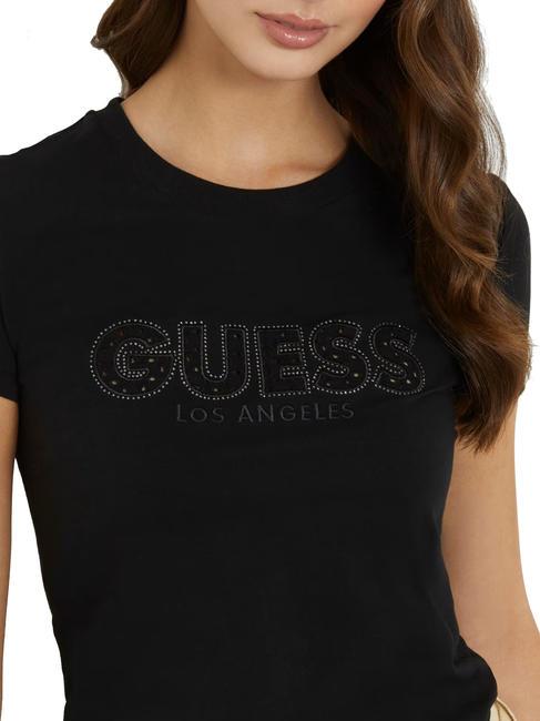 SANGALLO T-shirt en coton extensible jetbla - T-shirt