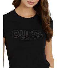 GUESS SANGALLO T-shirt en coton extensible jetbla - T-shirt - 3