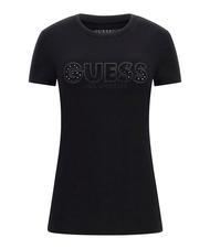 GUESS SANGALLO T-shirt en coton extensible jetbla - T-shirt - 4