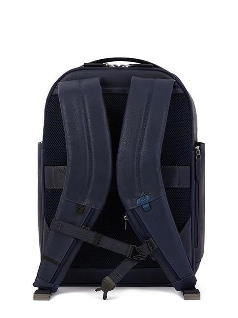 PAAVO Sac à dos pour ordinateur portable 15,6", en cuir bleu - Sacs à dos pour ordinateur portable